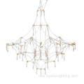 New interior design floating crystal led light chandeliers